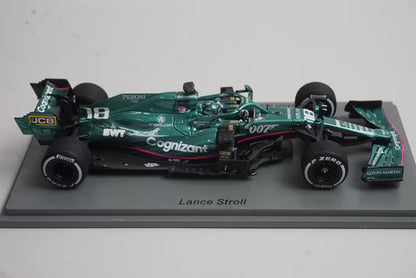 1:43 Spark S7693 Aston Martin AMR21 Italian GP 2021 #18 L. Stroll