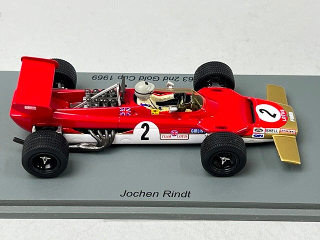 1:43 Spark S6355 Lotus 63 Gold Cup 2nd 1969 #2 J. Rindt