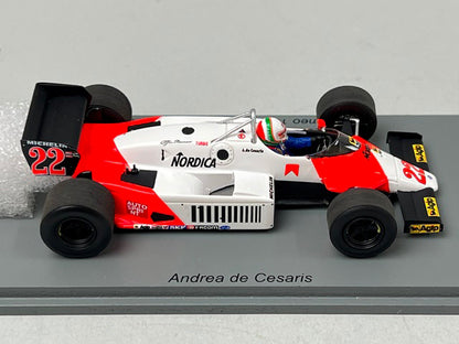 1:43 Spark S8804 Alfa Romeo 183T German GP 2nd place 1983 #22 A. de Cesaris