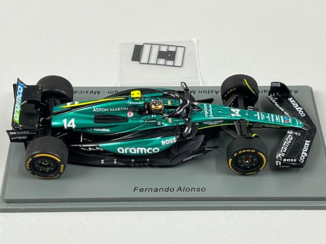 1:43 Spark S9553 Aston Martin AMR24 Aramco F1 Team Mexican GP 2024 #14 F. Alonso