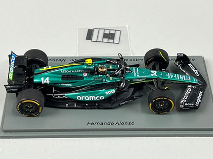 1:43 Spark S9553 Aston Martin AMR24 Aramco F1 Team Mexican GP 2024 #14 F. Alonso