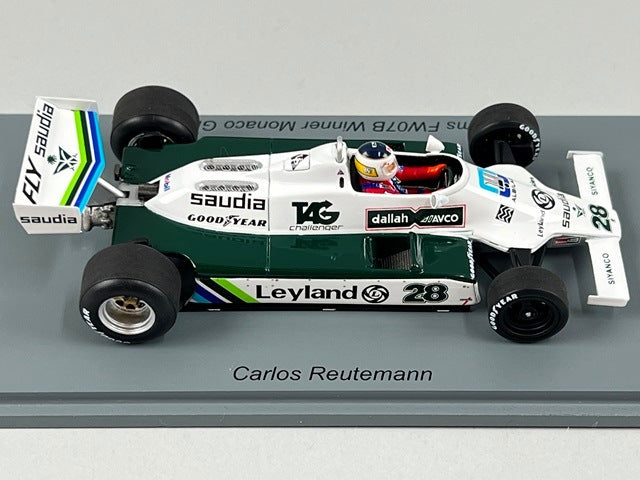 1:43 Spark S6993 Williams FW07B Monaco GP Winner 1980 #28 C. Reutemann
