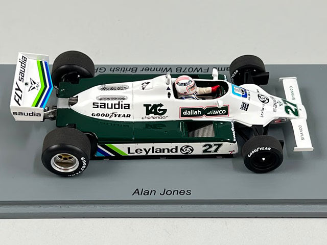 1:43 Spark S6992 Williams FE07B British GP Winner 1980 #27 A. Jones