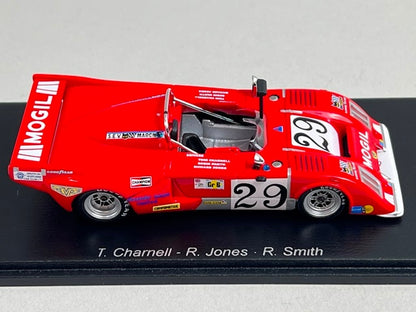 1:43 Spark S9415 Chevron B36 Le Mans 24H 17th 1979 #29 T. Charnell / R. Jones / R. Smith