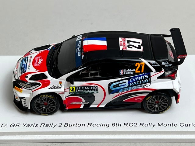 1:43 Spark S6862 Toyota GR Yaris Rally2 Breton Racing 6th RC2 Monte Carlo Rally 2024 #27