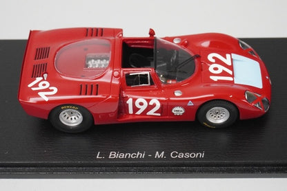1:43 Spark SI034 Alfa Romeo T33-2 Targa Florio 3rd 1968 #192 L. Bianchi / M. Casoni
