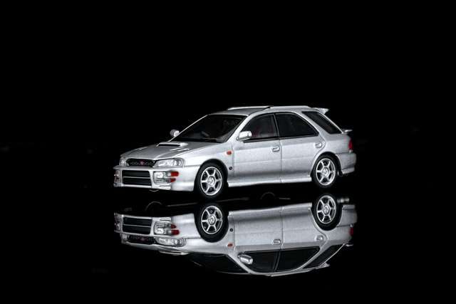[ Pre-order ] M67103 MOTORHELIX 1:64 Subaru Impreza Wagon WRX STi ver. VI Arctic Silver Metallic