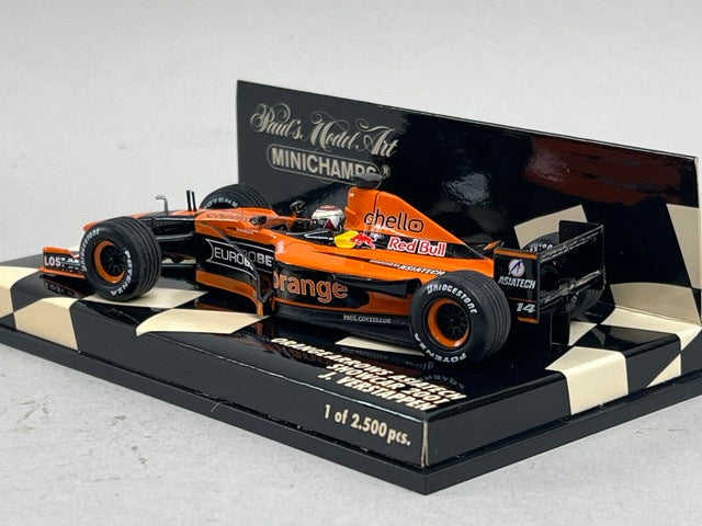 1:43 MINICHAMPS 430010084 Orange Arrows Asiatech Show Car 2001 J. Verstappen #14