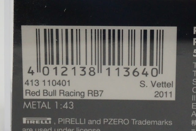 1:43 MINICHAMPS 413110401 Red Bull Racing RB7 Monaco GP 2011 #1 model car