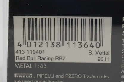 1:43 MINICHAMPS 413110401 Red Bull Racing RB7 Monaco GP 2011 #1 model car