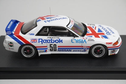 1:43 HPI 8607 Nissan Reebok Skyline GT-R JTC Suzuka 1991 #50 model car
