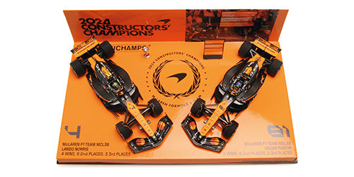 [ Back-order ] MINICHAMPS 532240481 1:43 McLaren Norris Piastree Abudhabi 2024 Set model car