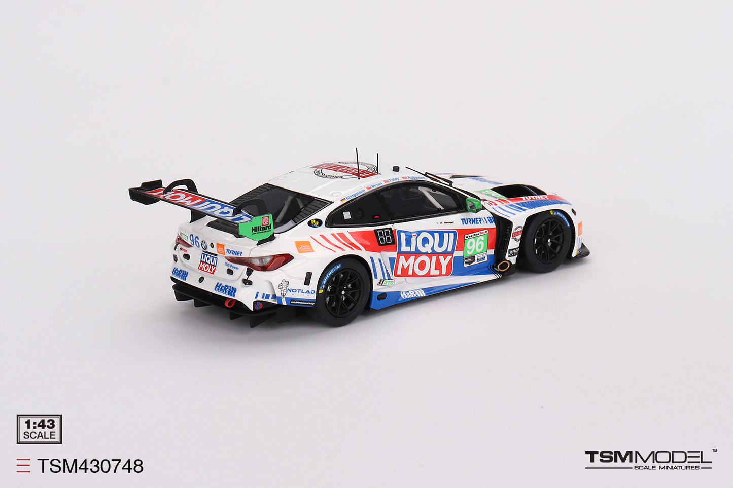[ Back-order ] TSM TSM430748 1:43 BMW M4 GT3 IMSA Sebring GTD 2023 #96 Turner Motorsports model car