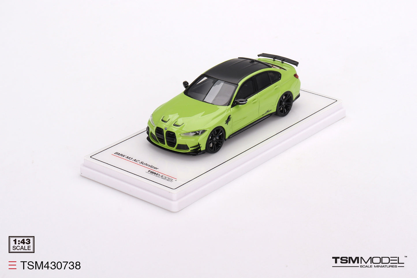 [ Back-order ] TSM TSM430738 1:43 BMW AC Schnitzer M3 Competition G80 Sao Paulo Yellow model car