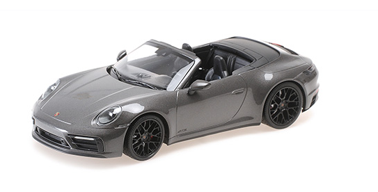 [ Back-order ] MINICHAMPS 155063031 1:18 Porsche 911 Carrera 4 GTS Cabriolet 2020 Grey Metallic model car