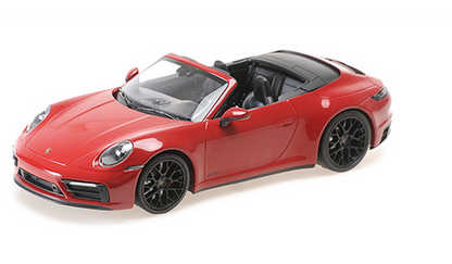 [ Back-order ] MINICHAMPS 155063032 1:18 Porsche 911 Carrera 4 GTS Cabriolet 2020 Red model car
