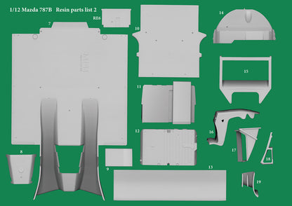 [ Pre-order ] K628 Model Factory Hiro 1:12 MAZDA 787B 1991 LM Winner #55 V.Weidler / J.Herbert / B.Gachot Fulldetail Kit