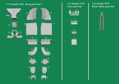 [ Pre-order ] K628 Model Factory Hiro 1:12 MAZDA 787B 1991 LM Winner #55 V.Weidler / J.Herbert / B.Gachot Fulldetail Kit