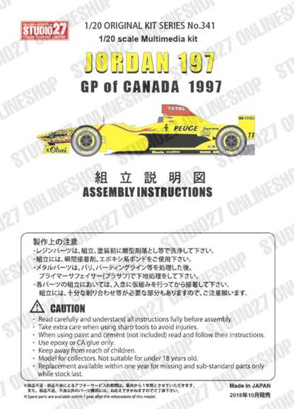 [ Back-order ] Studio27 FK20341 1:20 J197 Canadian GP 1997 Multimedia Kit