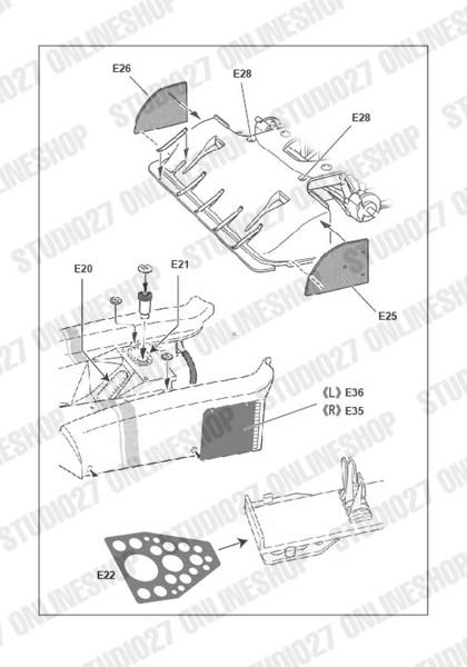 [ Back-order ] STUDIO27 FP20158 1:20 P34 #3 Japan GP 1976 Detail UP Parts Set for TAMIYA Detail Up Parts