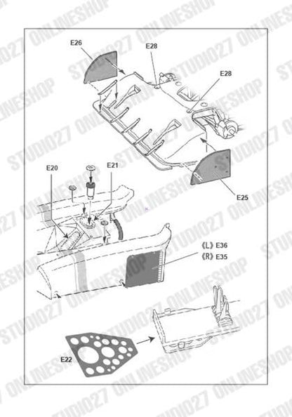 [ Back-order ] STUDIO27 FP20158 1:20 P34 #3 Japan GP 1976 Detail UP Parts Set for TAMIYA Detail Up Parts