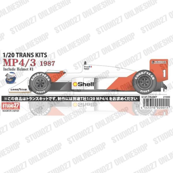 [ Back-order ] STUDIO27 TK2087 1:20 MP4/3 CONVERSION KIT for TAMIYA1/20MP4/4 [Conversion Kit]