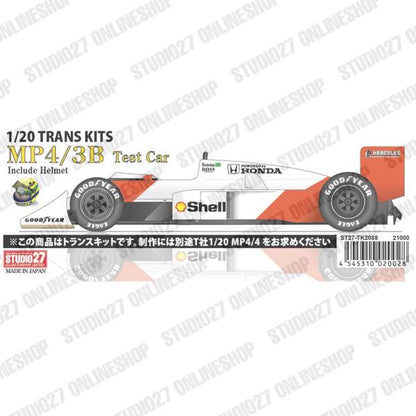 [ Back-order ] STUDIO27 TK2088 1:20 MP4/3B TEST Car CONVERSION KIT for TAMIYA1/20MP4/4 [Conversion Kit]