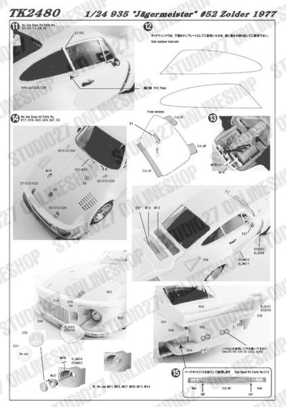 [ Back-order ] STUDIO27 TK2480 1:24 935 "Jagermeister" #52 Zolder 1977 conversion kit for TAMIYA [Conversion Kit]