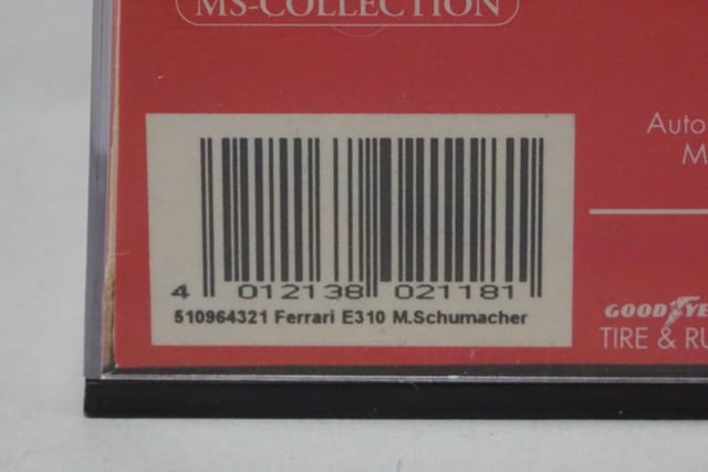 1:43 MINICHAMPS 510964321 F310/2 1996 #1 M. Schumacher MSC No.31 model car