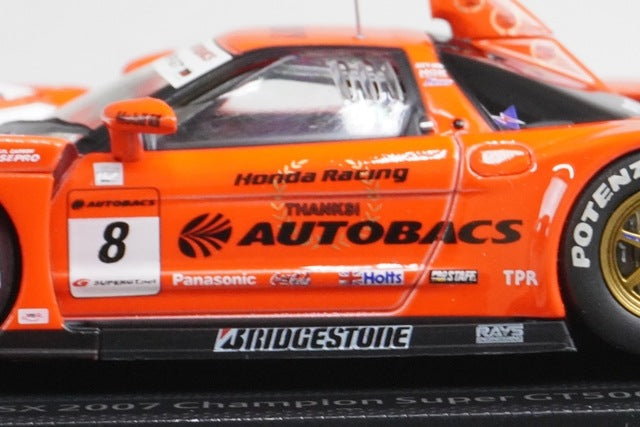 1:43 EBBRO 43979 ARTA NSX Super GT500 Champion 2007 #8 Orange model car