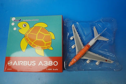 1:400 A380-800 ANA FLYING HONU Sunset Orange JA383A 04211 Phoenix airplane model
