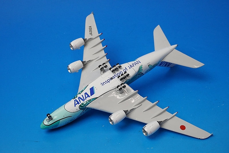 1:400 A380-800 ANA FLYING HONU Kai Green JA382A 04210 Phoenix airplane model