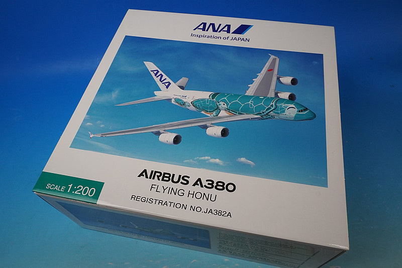1:200 A380-800 ANA FLYING HONU Kai Green JA382A NH20144 ANA airplane model