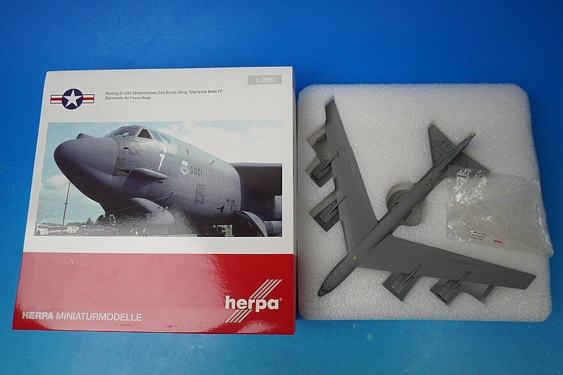 1:200 B-52H Stratofortress USN 2nd Bombardment Wing Barksdale Field  Memphis Belle IV #60-0001 557351 Herpa airplane model