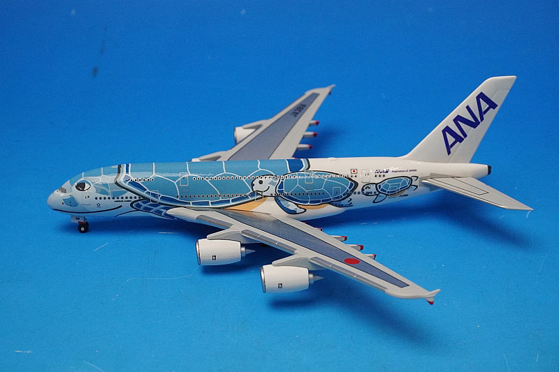 1:500 A380-841 ANA FLYING HONU ANA Blue JA381A NH50063 ANA airplane model