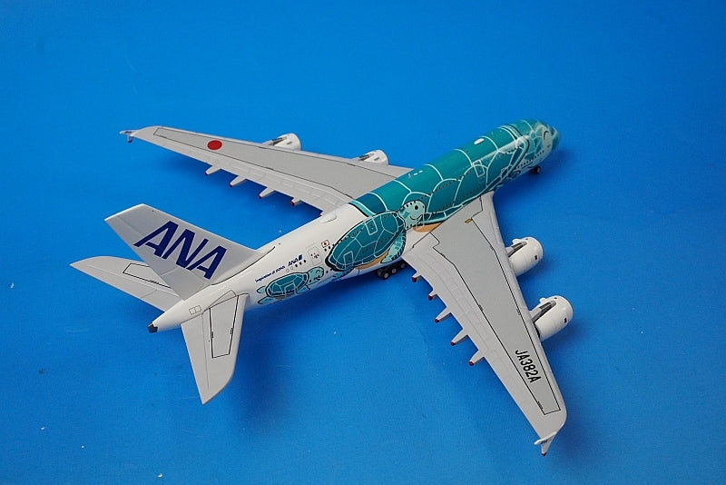 1:400 A380-800 ANA FLYING HONU Emerald Green JA382A EW4388007 JC Wings airplane model