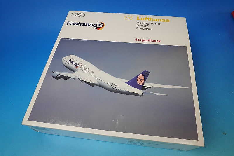 1:200 B747-8 Lufthansa Fanhansa Siegerflieger Fanhansa winner's flight D-ABYI 556767 Herpa