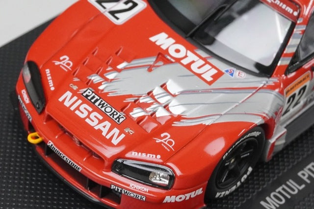 1:43 EBBRO P413 MOTUL Pitwork Skyline GT-R JGTC 2003 #22 Red/Silver model car