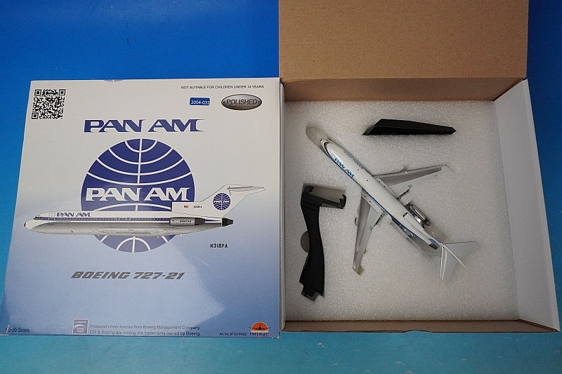 1:200 B727-100 PANAM N318PA IF721PA02 INFLIGHT airplane model