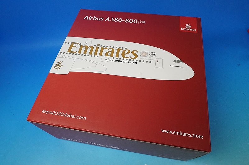 1:200 A380-800 Emirates Expo 2020 Logo A6-EUD G2UAE1045 Gemini