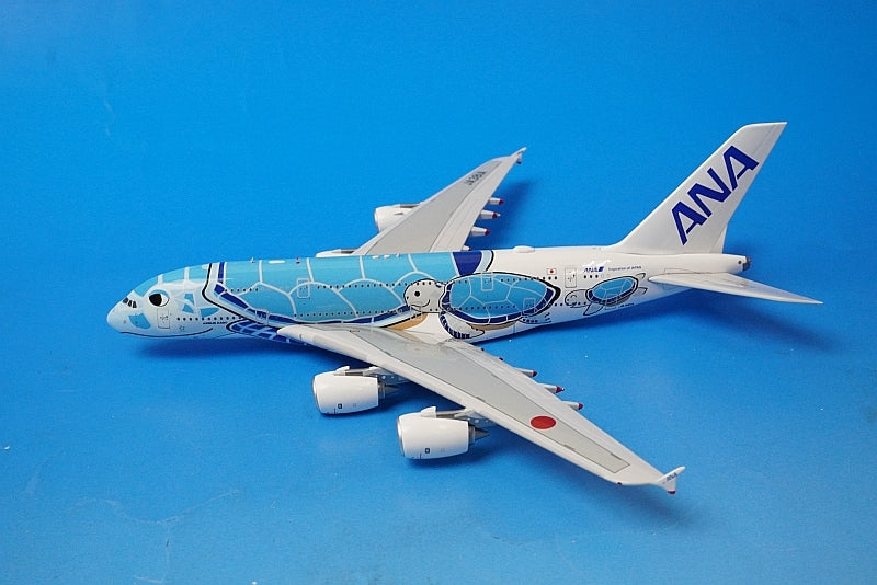 1:400 Boeing A380-800 ANA FLYING HONU ANA Blue JA381A WB4031 Aviation airplane model