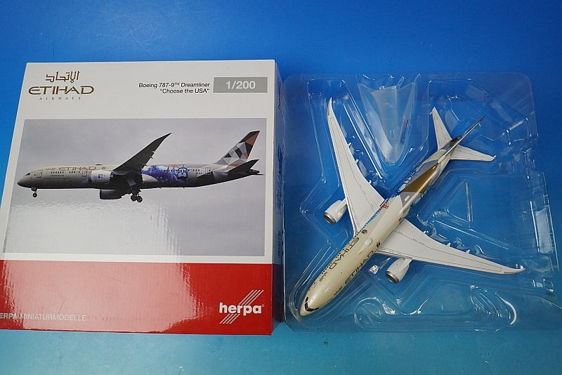 1:200 B787-9 Etihad Choose the USA A6-BLE 571340 Herpa