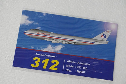 1:200 B747-400 AA American N9667 IF7410213AP INFLIGHT airplane model