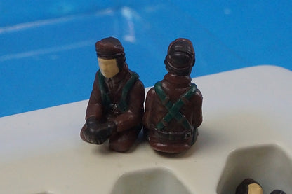 1:48 Japanese Army Pilot Figures Set of 5 F-4 Seated Marushin Industry