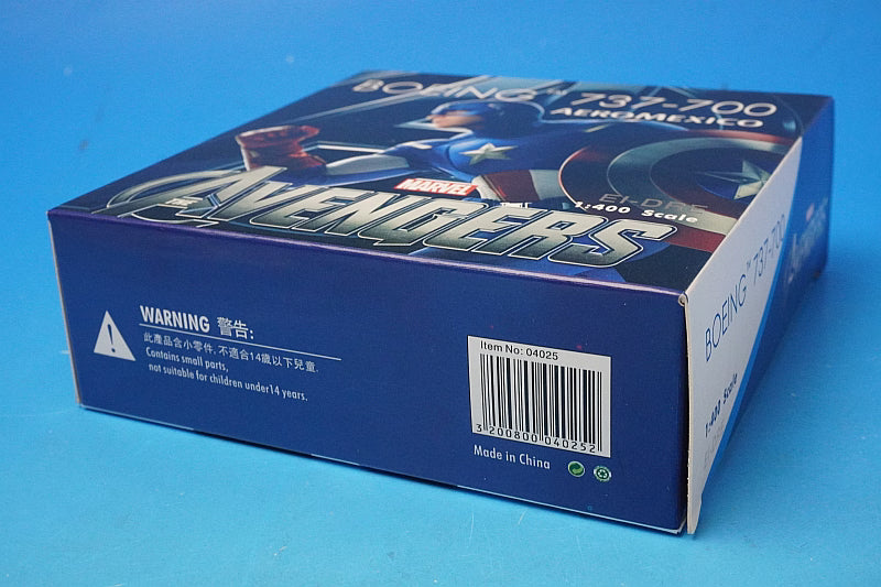 1:400 B737-700 Aeromexico Avengers EI-DRE 04025 Phoenix airplane model