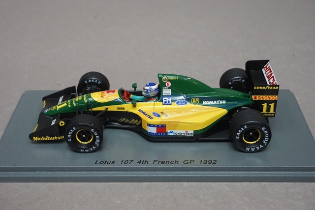 1:43 SPARK S5355 Lotus 107 #11 French GP 1992 Mika Hakkinen