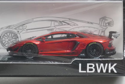 LBWK 1:64 LB-WORKS Aventador Red with figure