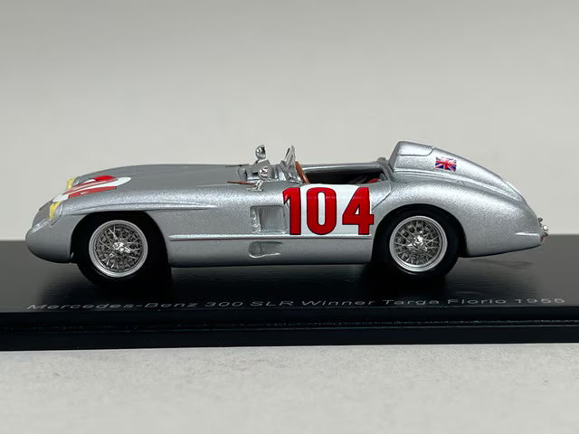1:43 Spark 43TF55 Mercedes-Benz 300 SLR Targa Florio Winner 1955 #104 S. Moss / P. Collins