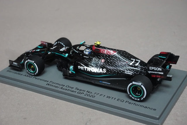 1:43 SPARK S6466 Mercedes AMG F1 W11 EQ Performance Austrian GP winner 2020 #77 Valtteri Bottas