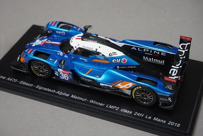 1:43 SPARK S7021 Alpine A470 Gibson Signatech Matmut LMP2 Class Le Mans 24 Hours Winner 2018 #36